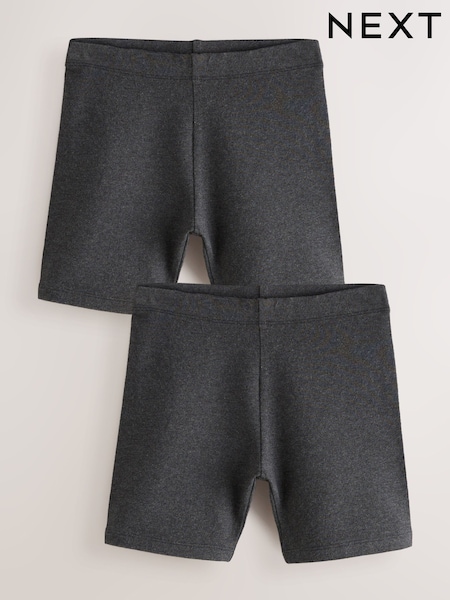 Grey Regular Length Cotton Rich Stretch Cycle Shorts 2 Pack (3-16yrs) (AW4872) | AED25 - AED51