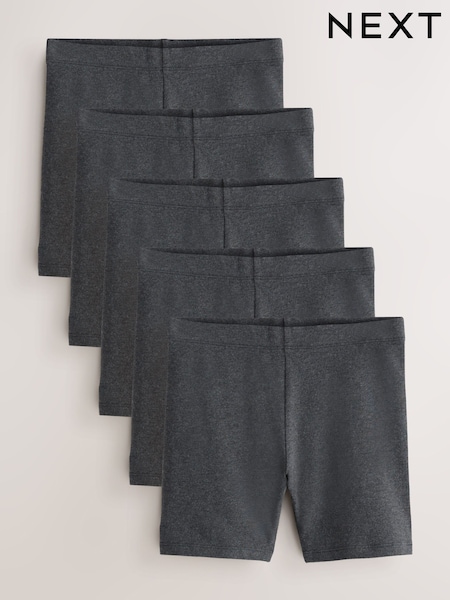Grey Regular Length Cotton Rich Stretch Cycle Shorts 5 Pack (3-16yrs) (AW4888) | AED61 - AED112