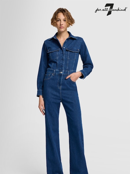 7 For All Mankind Blue Luxe Cove Jumpsuit (AW5060) | 396 €