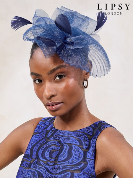 Темно-синий - Pleated Fascinator Clip (AW5103) | €33