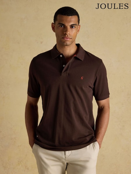 Joules Woody Brown Cotton Pique Polo Shirt (AW5106) | €42
