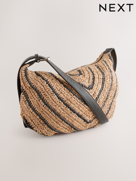 Natural Striped Straw Look Sling Bag (AW5175) | €80.50