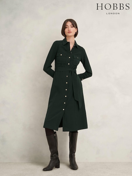 Hobbs Green Petite Pricilla Dress (AW5224) | €203