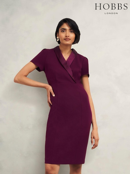 Hobbs Purple Petite Amira Dress (AW5236) | 418 QAR