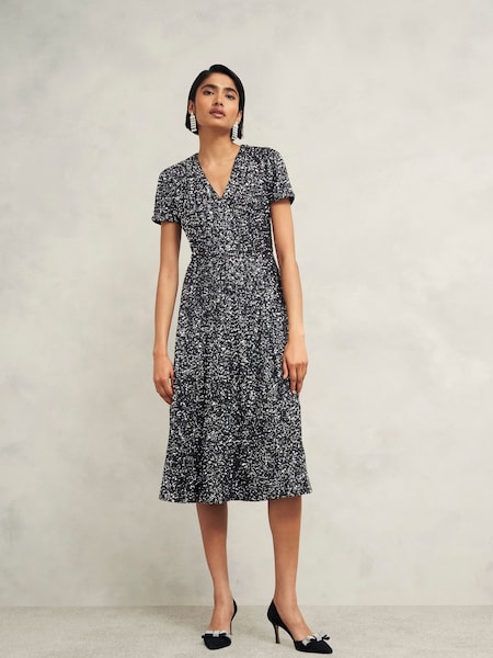 Hobbs Black Petite Tatiana Dress (AW5237) | 542 QAR