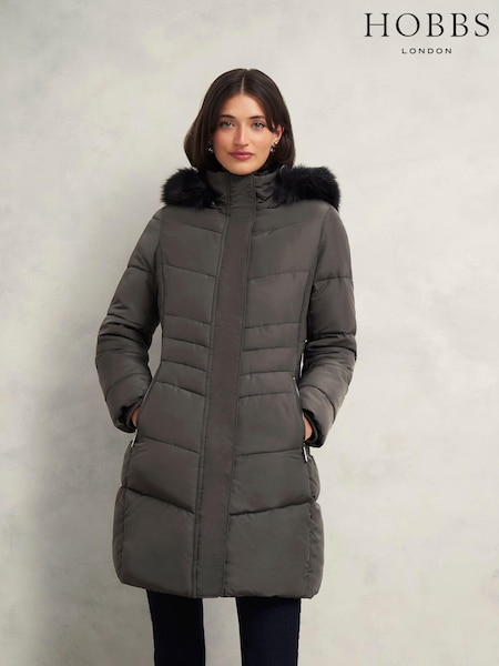 Hobbs Grey Petite Jaymie Puffer Jacket (AW5238) | ₪1,001