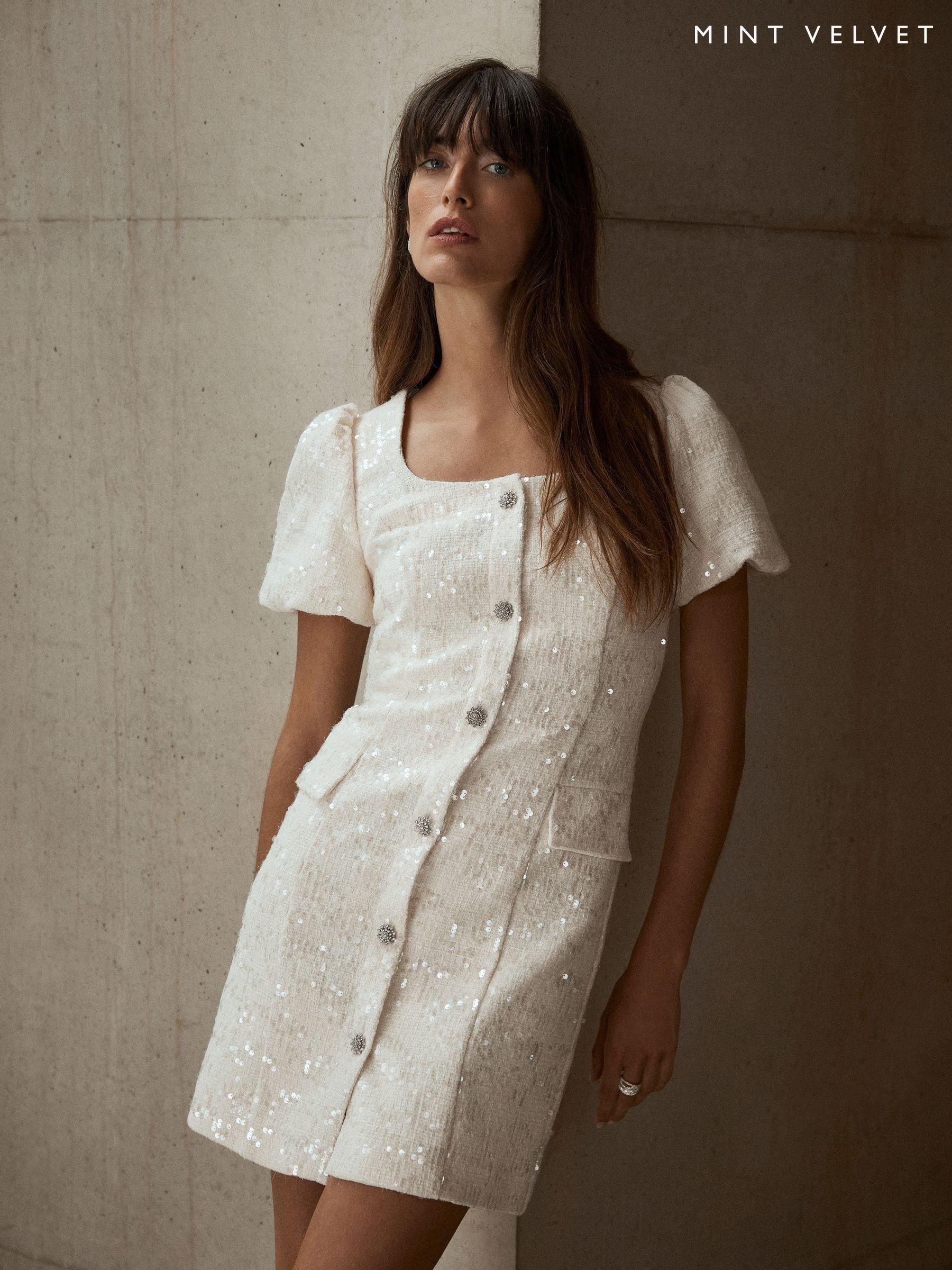 Shirt Dress Sequin Short Sleeve Partywear Dresses Next Luxembourg
