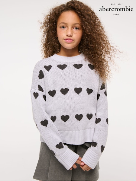 Abercrombie & Fitch Grey Heart Knitted Jumper (AW5450) | 174 LEI - 183 LEI