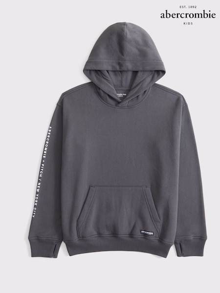 Abercrombie & Fitch Grey Back Graphic Logo Hoodie (AW5463) | €53 - €56