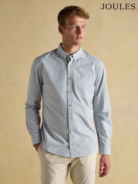 Joules Cotton Poplin Navy Long Sleeve Stripe Shirt (AW5543) | €49.95