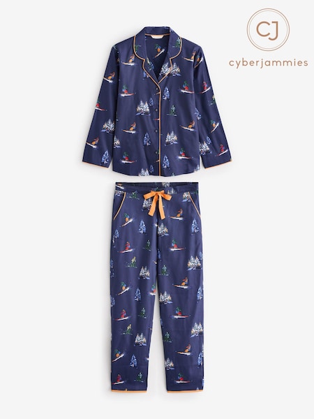 Cyberjammies Blue Alpes Ski Print Pyjama Set (AW5626) | AED303