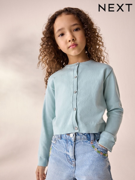 Sage zelena - Button Up Cardigan (3-16yrs) (AW5656) | € 14 - € 20