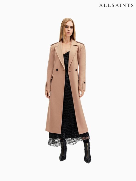 AllSaints Brown Augusta Coat (AW5709) | €325