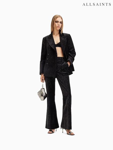 AllSaints Black Sevenh Vel Trousers (AW5719) | 11,956 UAH