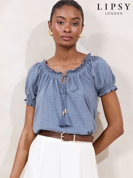 Синий - Lipsy Bardot Top (AW5730) | €48