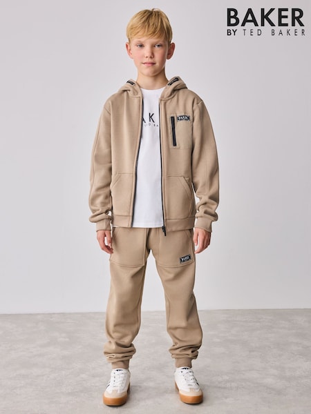 Szary kamienny - Baker by Ted Baker Zip Through Hoodie T-Shirt And Joggers Set (AW5830) | 305 zł - 345 zł