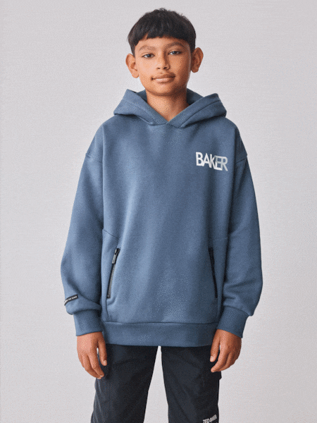 Baker by Ted Baker Oversized Back Graphic Print Hoodie (AW5839) | R$ 275 - R$ 325