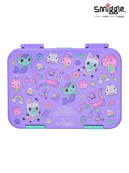 Smiggle Purple Gabbys Dollhouse Medium Bento Lunchbox (AW5868) | OMR16