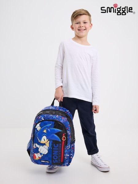 Smiggle Blue Sonic The Hedgehog Classic Backpack (AW5886) | 259 QAR