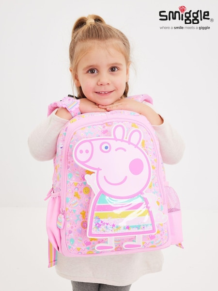 Smiggle Pink Junior Peppa Pig Character Backpack (AW5893) | AED221