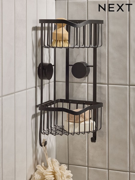 Black Suction Corner Shower Caddy (AW5914) | €28