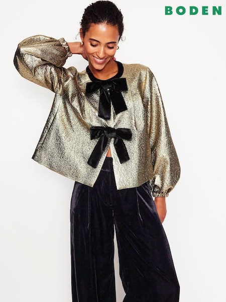 Boden Jacquard Bow Detail Jacket (AW5951) | €165