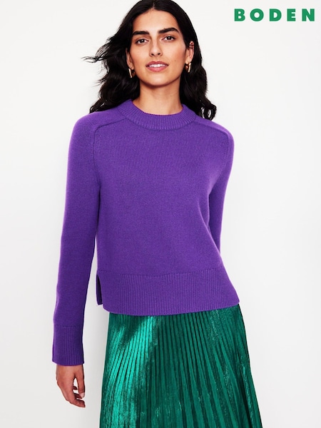 Boden Purple Wide Sleeves Cashmere Jumper (AW5954) | €168