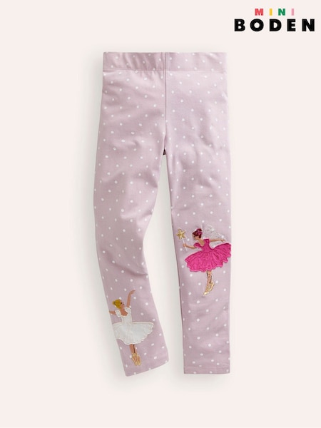 Boden Pink Ballerina Appliqué Leggings (AW5965) | €21 - €23