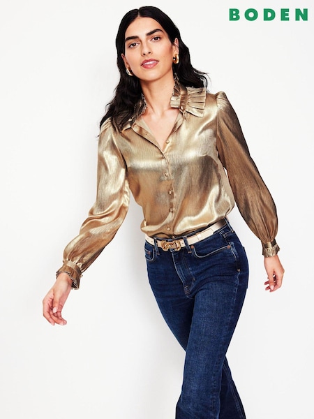 Boden Ruffle Collar Party Blouse (AW5967) | 573 LEI