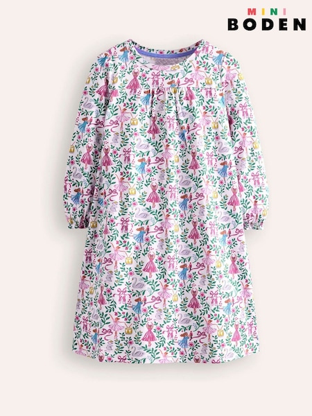 Boden Cream Printed Long Sleeved Ballet Nightie (AW6027) | €20 - €24