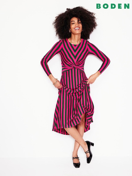 Boden Twisted Waist Jersey Dress (AW6045) | €76