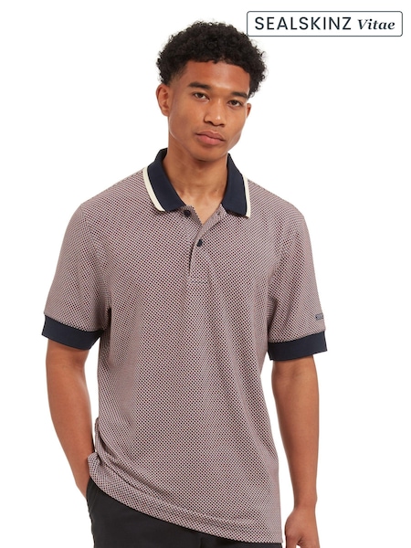 Sealskinz Orange Dersingham Soft Touch Printed Polo Shirt (AW6104) | 235 QAR