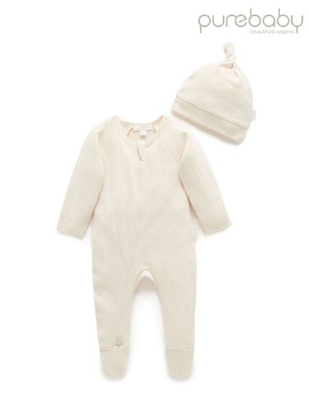 Purebaby Zip Sleepsuit & Hat 2 Pack (AW6124) | 31 €