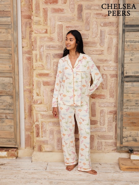 Chelsea Peers Dinosaur Print Long Pyjama Set (AW6175) | €71