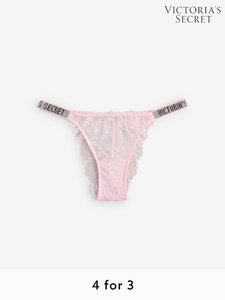 Victoria's Secret Angel Pink Brazilian Shine Strap Knickers (AW6307) | €22.50