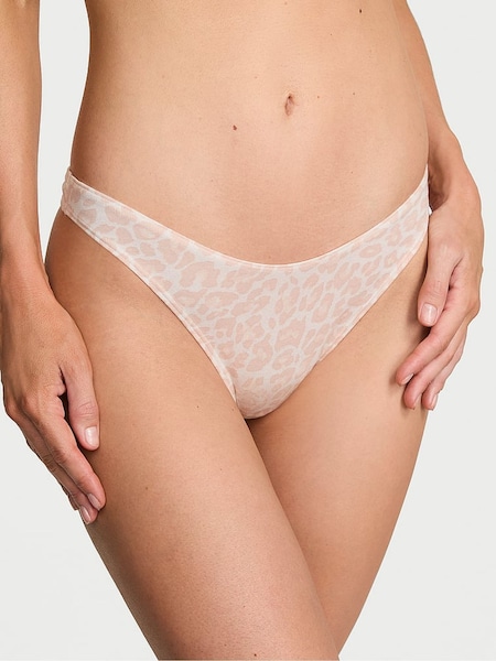 Victoria's Secret Coconut White Leopard Thong Knickers (AW6333) | €10.50