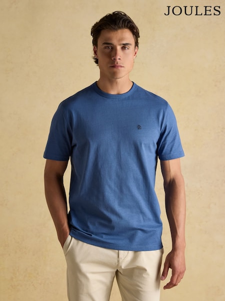 Albastru deschis - Rugby Club Crew Neck Cotton T-Shirt (AW6389) | 179 LEI