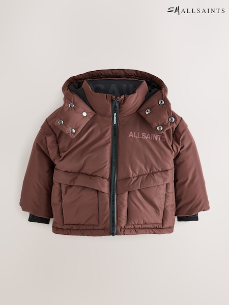 smALLSAINTS Red Boys Logo Padded Younger Jackets (AW6474) | AED320 - AED332