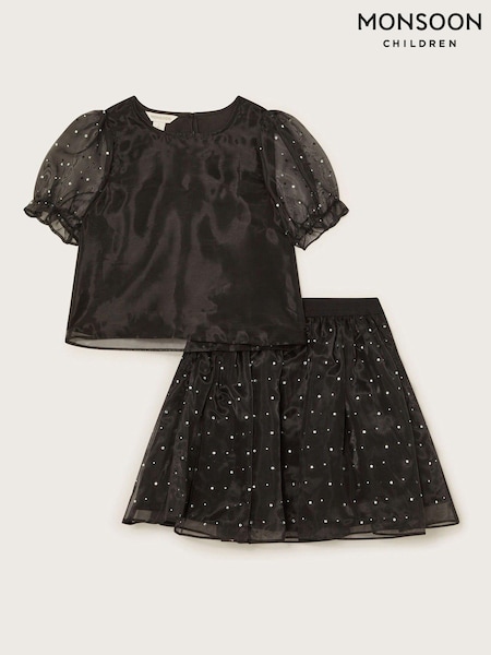 Monsoon Diamante Organza Top and Skirt Set (AW6486) | 186 LEI - 214 LEI