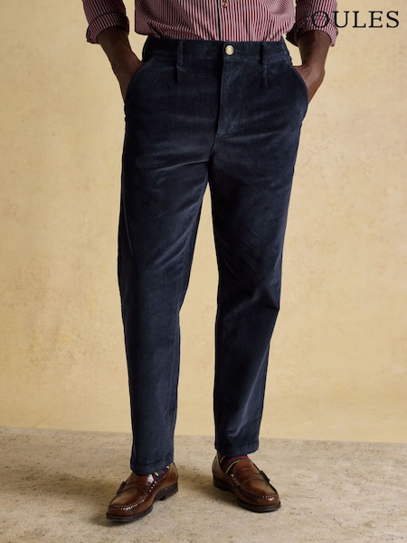 Joules Relaxed Fit Navy Cotton-Rich Cord Trousers (AW6510) | R$ 590
