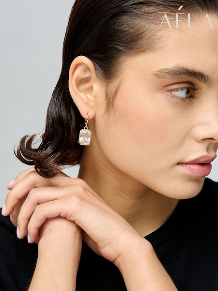 Aela 18k Gold Plated Stone Drop Earrings (AW6551) | €60