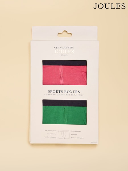 Get A Move On Pink/Green Pack of Two Sports Boxers (AW6587) | 130 QAR