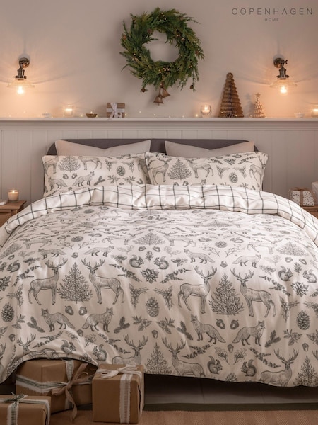 Copenhagen Home Cream Cooper and Gray Etched Christmas Duvet Cover Set (AW6661) | €53 - €93