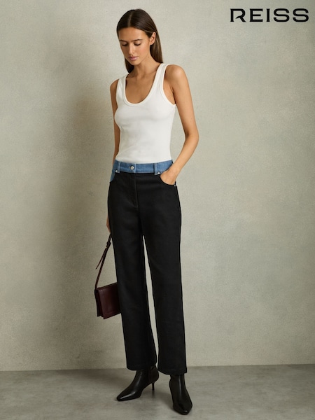 Reiss Maddie Colour-Block Straight-Leg Jeans (AW6761) | 234 €