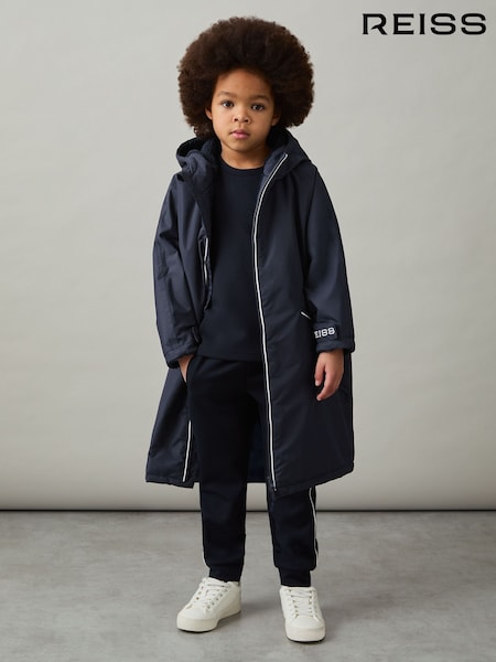 Reiss Navy/White Samson 3-6 yrs Water-Repellent Fleece-Lined Coat (AW6786) | AED634