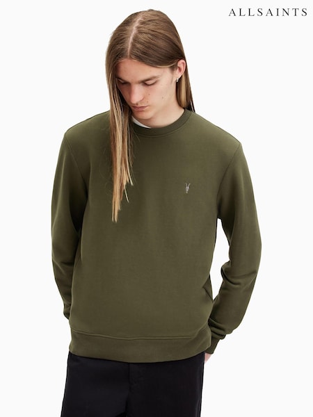 AllSaints Green Raven Crew Sweatshirt (AW6953) | R$ 880