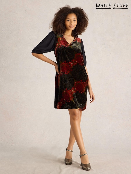 White Stuff Cleo Velvet Mix Dress (AW6985) | €63