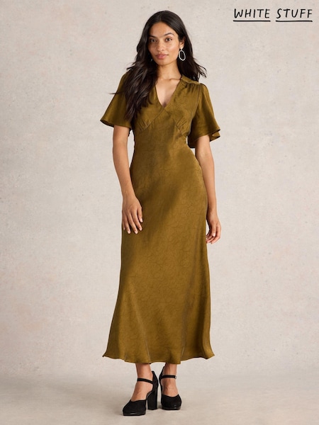 White Stuff Green Darcy Bias Cut Dress (AW6991) | €63