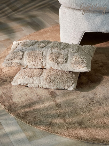 Light & Living Brown Zirafi Textured Cushion (AW7011) | €43