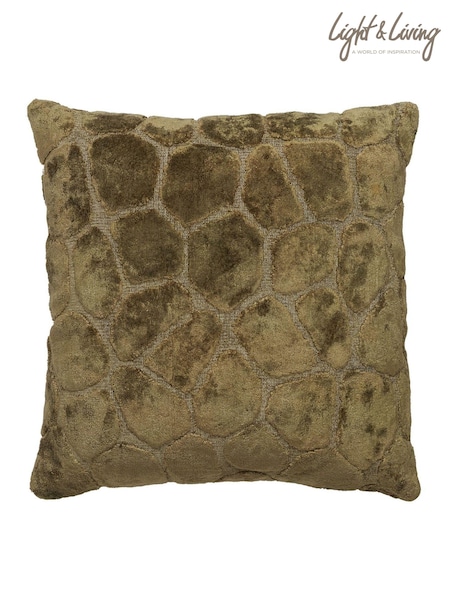 Light & Living Green Zirafi Textured Cushion (AW7023) | €47